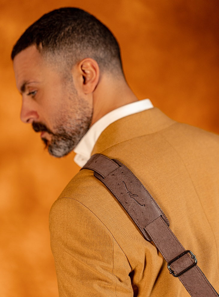 Ostrich Leather Cross Bag
