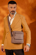 Ostrich Leather Cross Bag