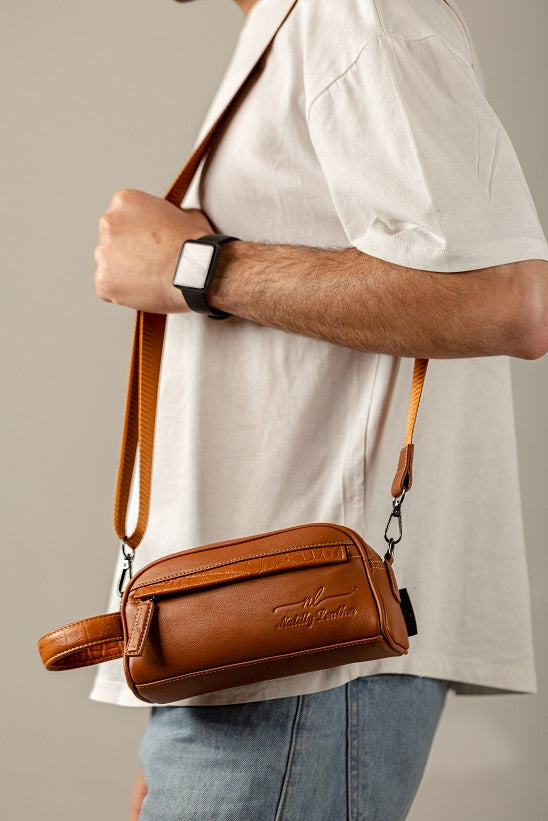 Men's Hand Bag Mano Large Havana