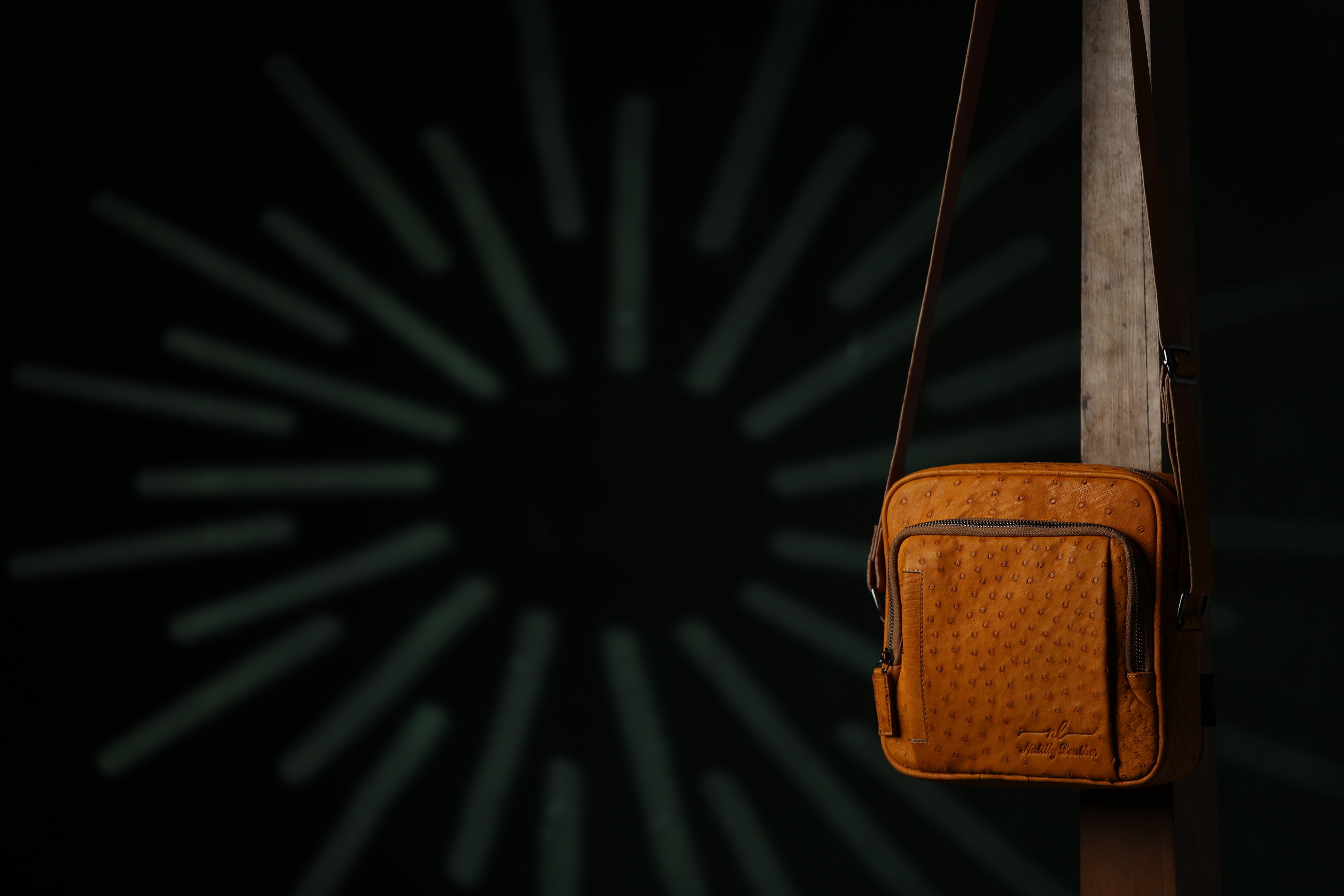 Ostrich Leather Cross Bag
