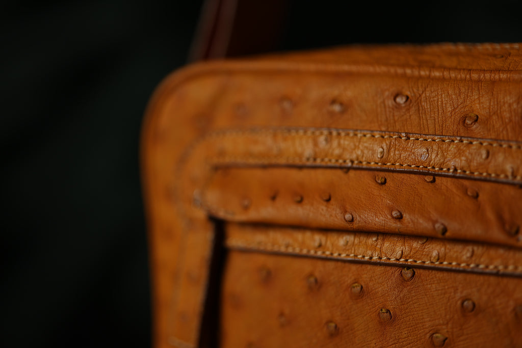 Ostrich Leather Cross Bag
