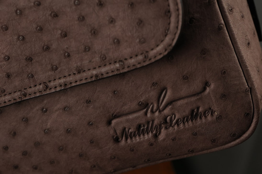 Ostrich Leather Cross Bag