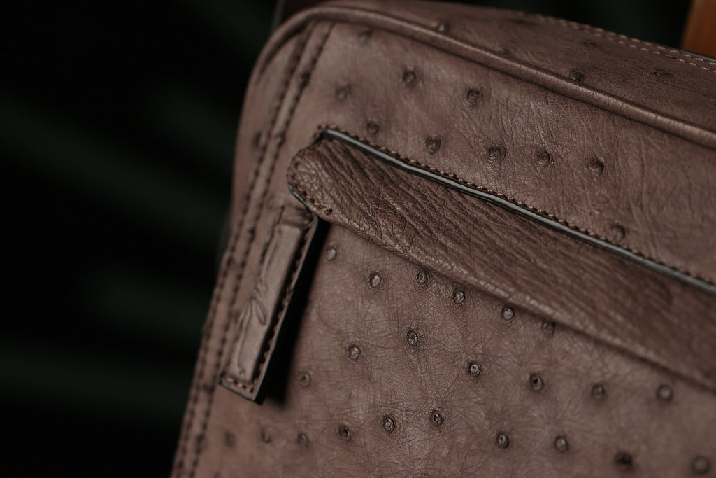 Ostrich Leather Cross Bag