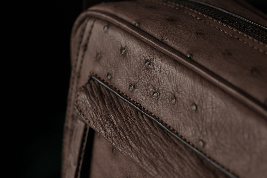 Ostrich Leather Cross Bag