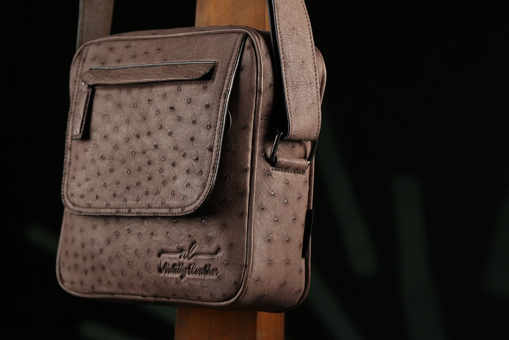 Ostrich Leather Cross Bag
