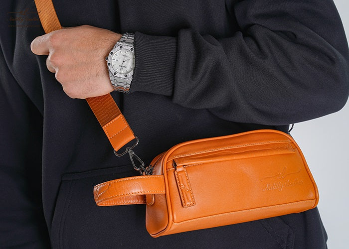 Men's Hand Bag Mano Large Havana