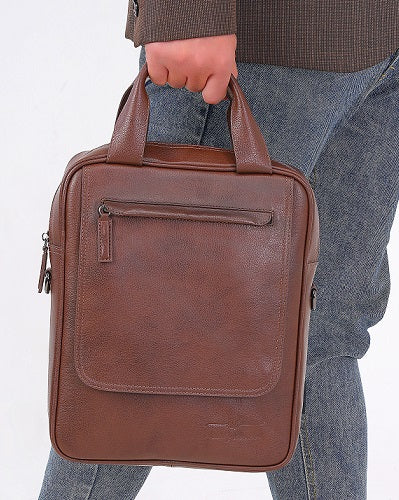 Men's Shoulder Bag Lusso De Giovani Brown