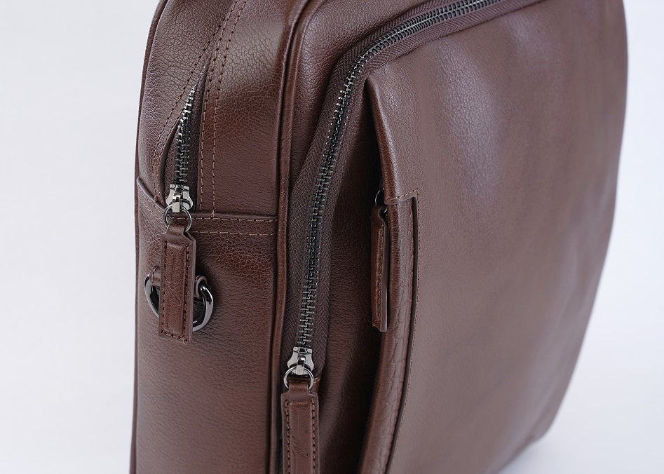 Men's Shoulder Bag Lusso De Uomo Brown