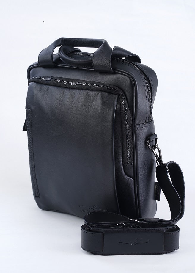 Men's Shoulder Bag Lusso De Uomo Black