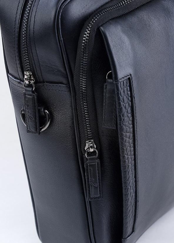 Men's Shoulder Bag Lusso De Uomo Black